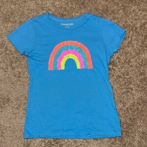 Crewcuts Vibrant Rainbow Blue Tee